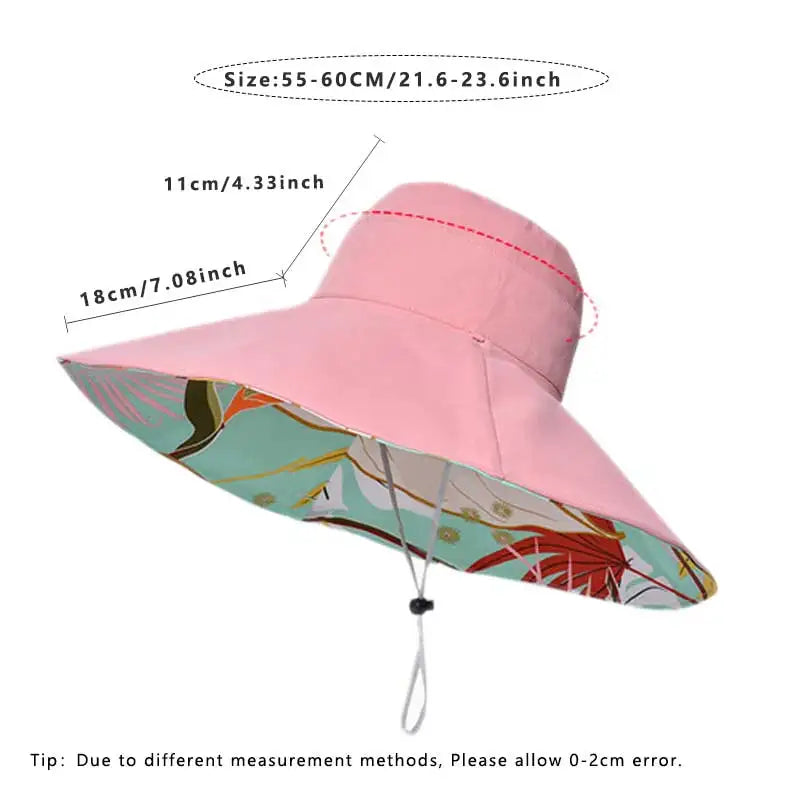 Carsine 18 cm/7 in Oversized Wide Brim Sun Hat Women's