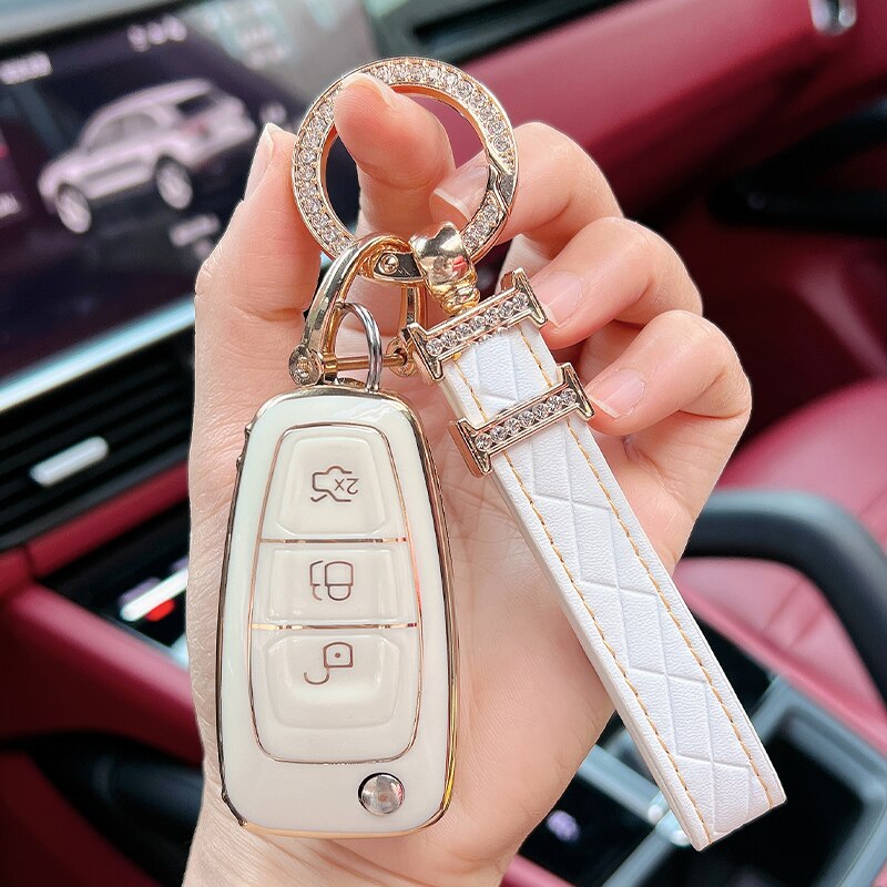 Ford Edge Explorer Escape Key Cover - Luxury Gold TPU – Carsine