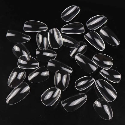 Carsine 120Pcs Nail Tips Extension System Sculpted Full Cover Soft Gel XS Short Fake Nail French Ballerinas Capsules Press On Tips