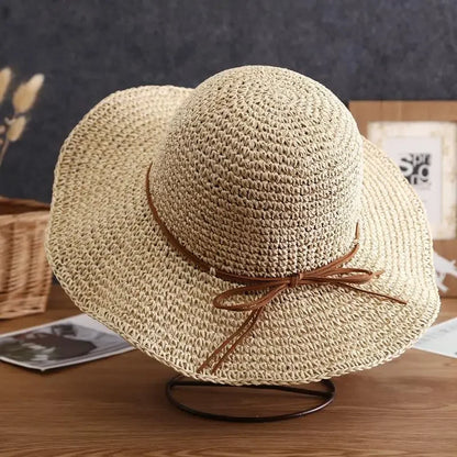 Carsine Women's sun protection straw hat Beige