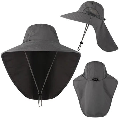 Carsine Wide brim sun hat with neck protection