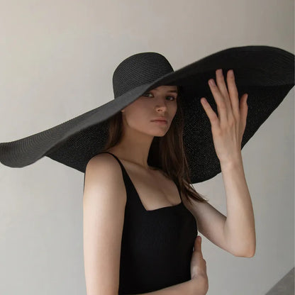 Carsine 70 cm/27 in Oversized Wide Brim Sun Hat Women's