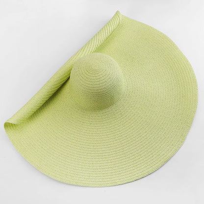 Carsine 70 cm/27 in Oversized Wide Brim Sun Hat Women's Figure color / 54-57cm/21-22in