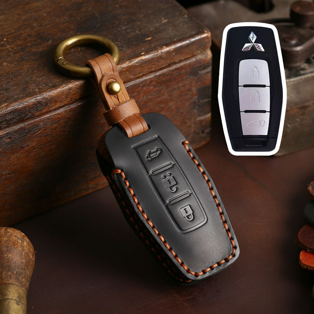 Mitsubishi Leather Car Key Cover 2,3 Button