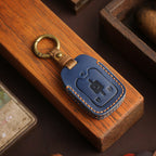 Étui de clé de voiture en cuir pour GMC Chevrolet (4, 5 ou 6 boutons)