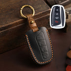 Carsine Hyundai IX45 Leather Car Key Cover 3,4 Button Black / 4 Button