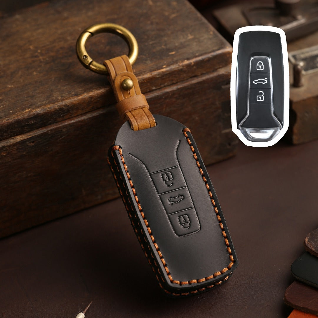 Volkswagen Touareg Leather Car Key Cover 3 Button