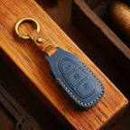 Ford EcoSport Focus Leder-Autoschlüsselhülle mit 3 Tasten