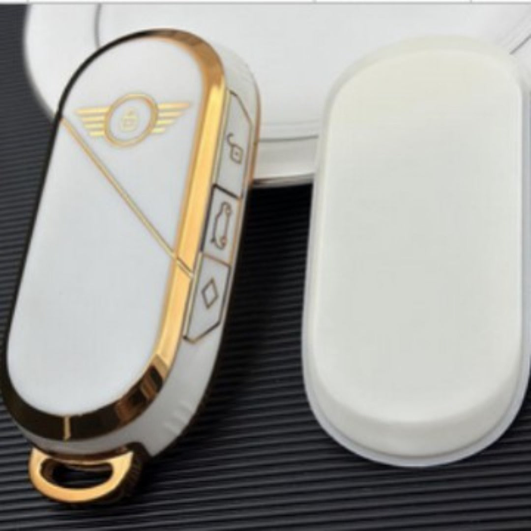 BMW Mini Car Key Case Golden Edge