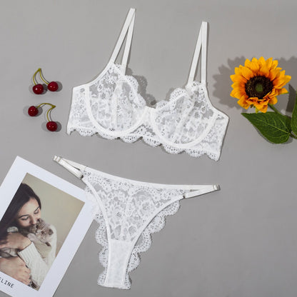 Sexy Dessous mit Spitzen-Hosenträgern und 2-teiligem Set