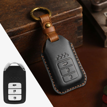 Honda CRV Lingpai XRV Civic Accord Guandao Fit Leather Car Key Cover 2,3,4,5,6 Button