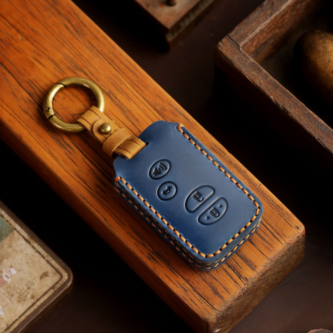 Carsine Toyota Camry Highlander Crown Leather Car Key Cover 3,4 Button Black / 3 Button