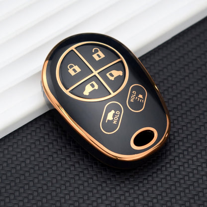 Toyota Sienna Tacoma Tundra Highlander Car Key Case Golden Edge