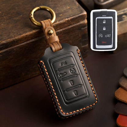 Jeep Leather Car Key Cover 5,6 Button