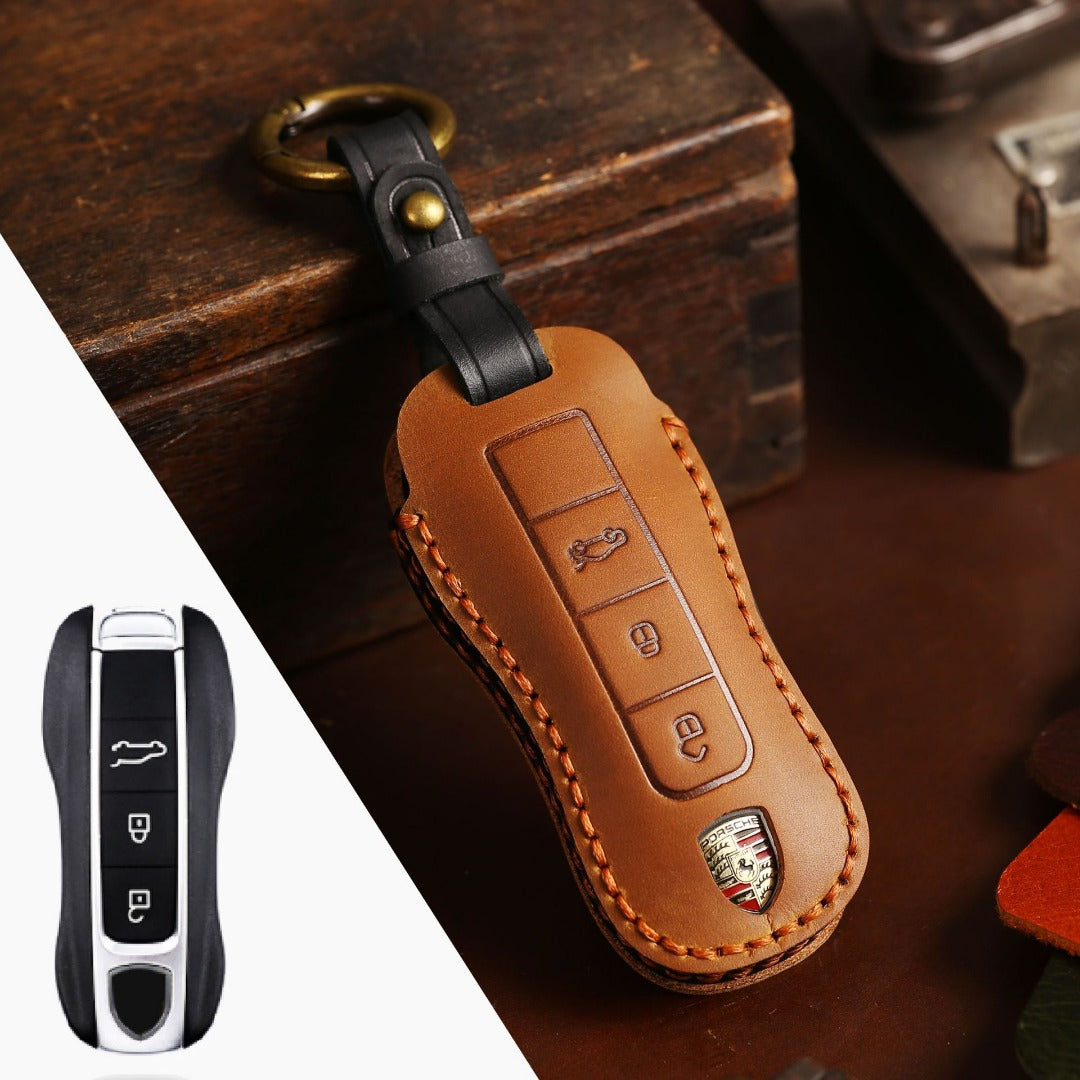 Porsche Leather Car Key Cover