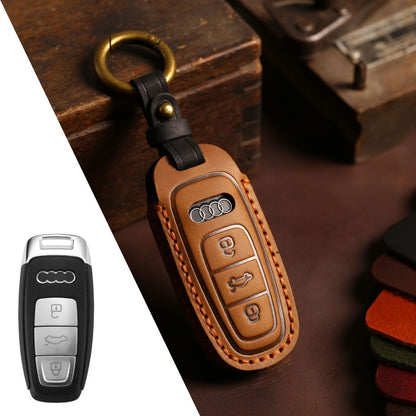 Audi A4L Q5L Q7 A4 A5 Leather Car Key Cover