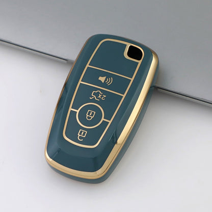 Ford Car Key Case Golden Edge