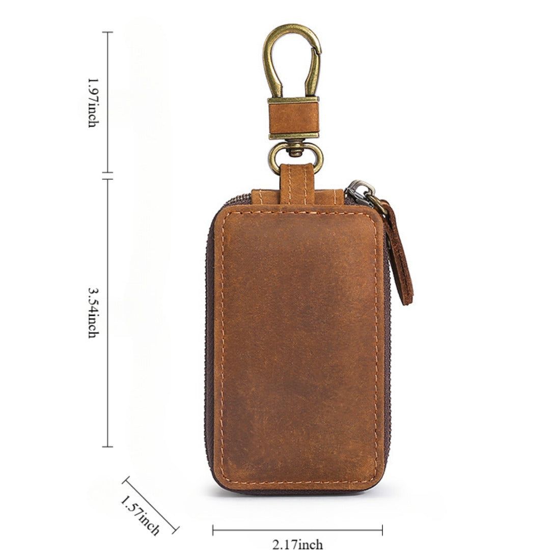 Universal Leather Double Layer Car Key Bag Suitable for All Models