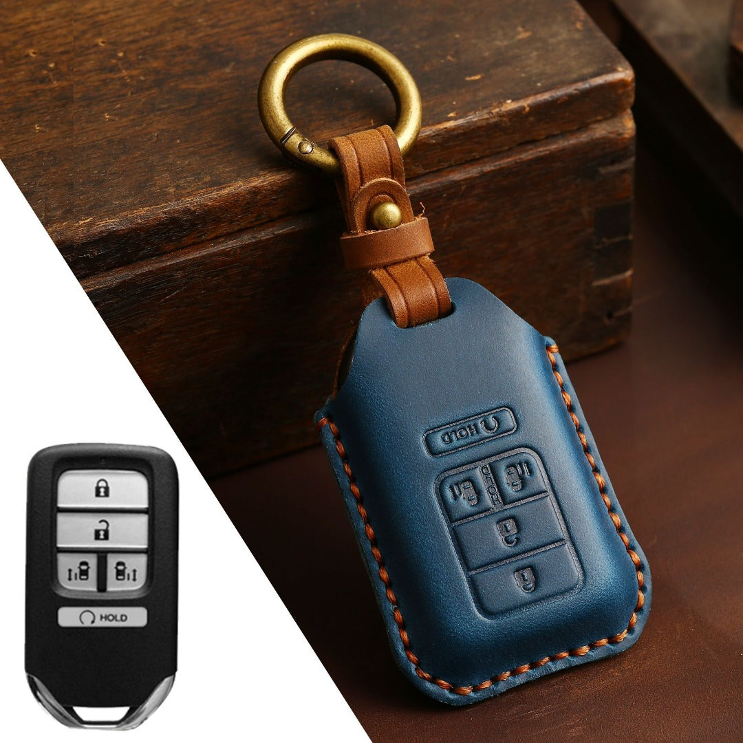 Honda CRV Lingpai XRV Civic Accord Guandao Fit Leather Car Key Cover 2,3,4,5,6 Button