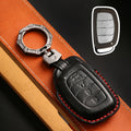 Carsine Hyundai Leather Car Key Cover 4 Button Black / 4 Button-A