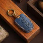 Carsine Hyundai IX45 Leather Car Key Cover 3,4 Button Black / 3 Button