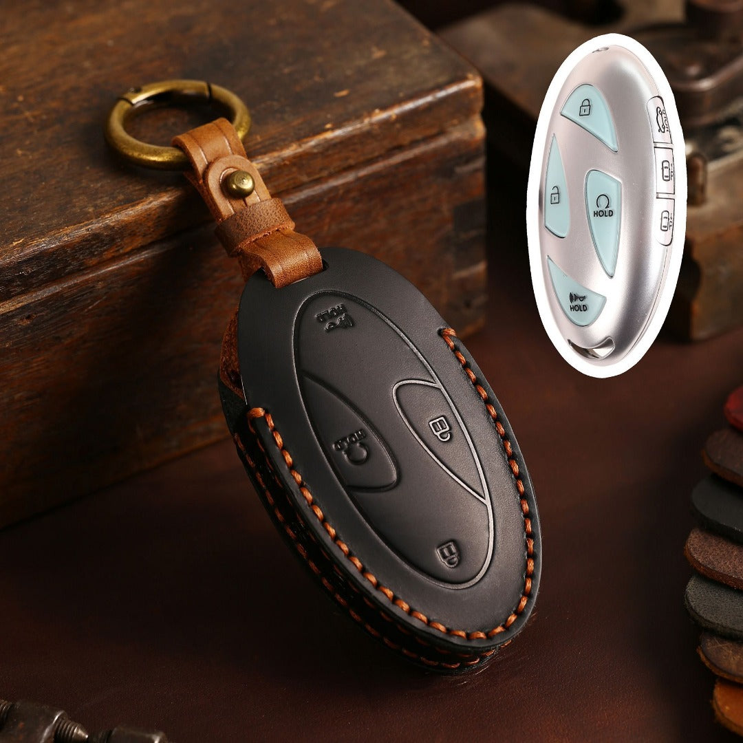 Hyundai Leather Car Key Cover 5,7 Button