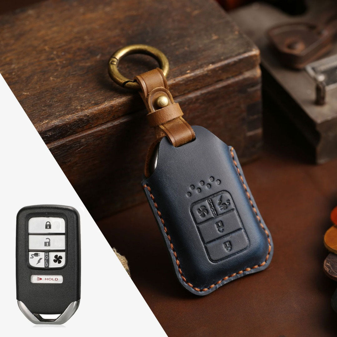 Honda CRV Lingpai XRV Civic Accord Guandao Fit Leather Car Key Cover 2,3,4,5,6 Button