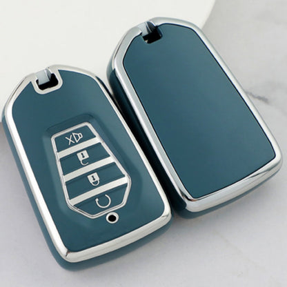 Isuzu Car Key Case Silver Edge