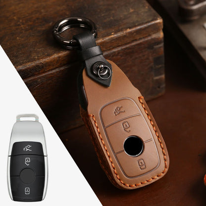 Mercedes Benz Leather Car Key Cover 3,4 Button