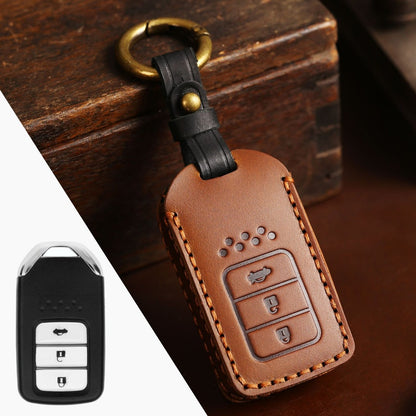 Honda CRV Lingpai XRV Civic Odyssey Elysion Accord Guandao Fit Leather Car Key Cover 2,3,4,5,6 Button