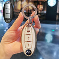 Carsine Golden Edge TPU key fob cover for Infiniti Q50 Q60 QX50 QX60 3/4-Button - comparison shot