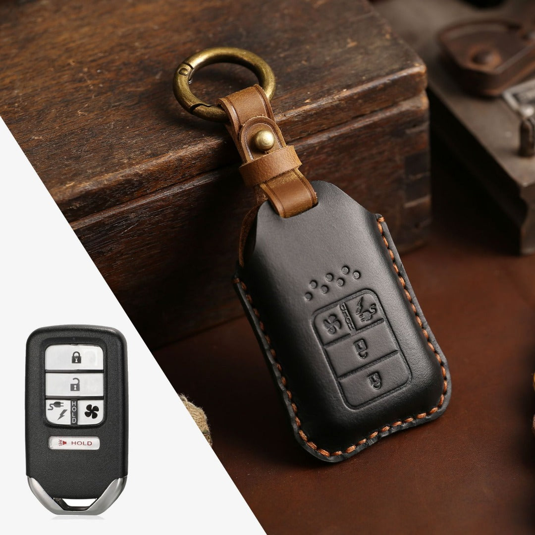 Honda CRV Lingpai XRV Civic Accord Guandao Fit Leather Car Key Cover 2,3,4,5,6 Button