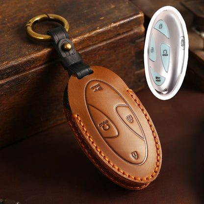 Hyundai Leather Car Key Cover 5,7 Button