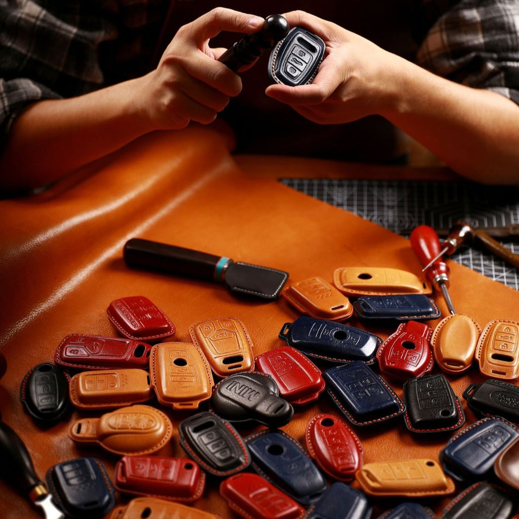 Land Rover/Jaguar Leather Key Cover | Handmade Full-Grain | Precision Fit 2010-2025 Models