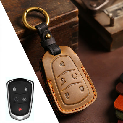 Cadillac ct4 ct5 ct6 xt4 xt5 xt6 atxl Leather Car Key Cover 4,5 Button