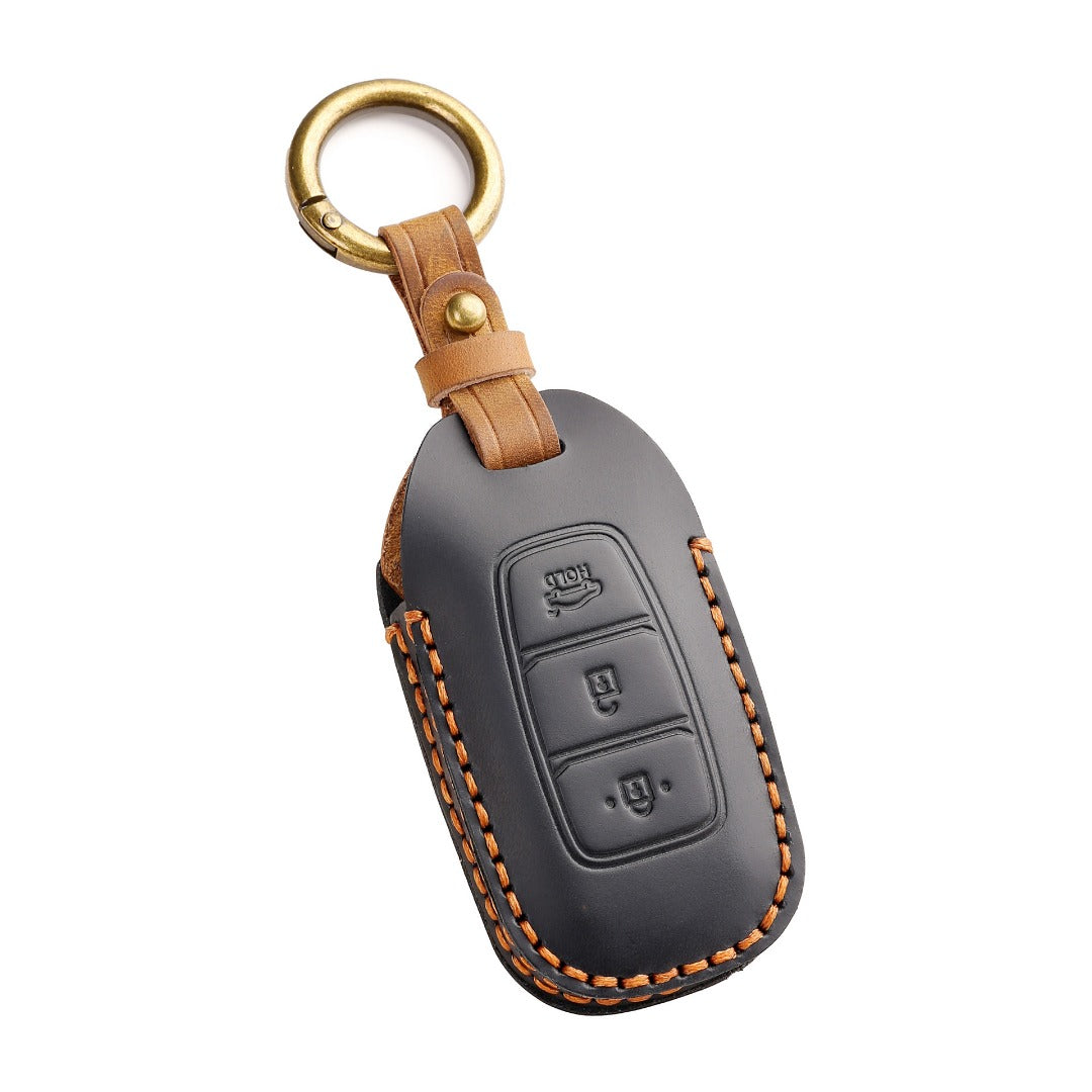 Hyundai Elantra Leather Car Key Cover 3 Button