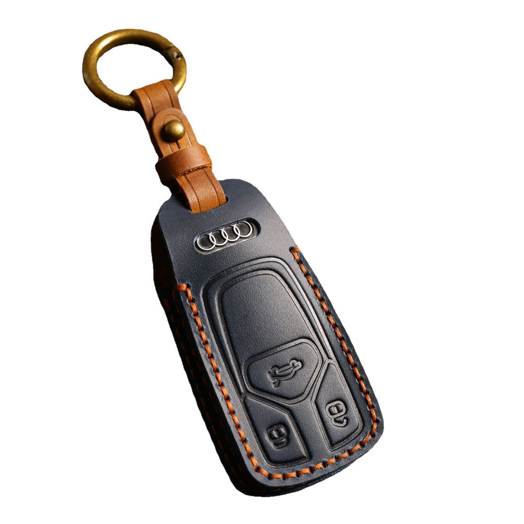 Audi A4L Q5L Q7 A4 A5 Leather Car Key Cover