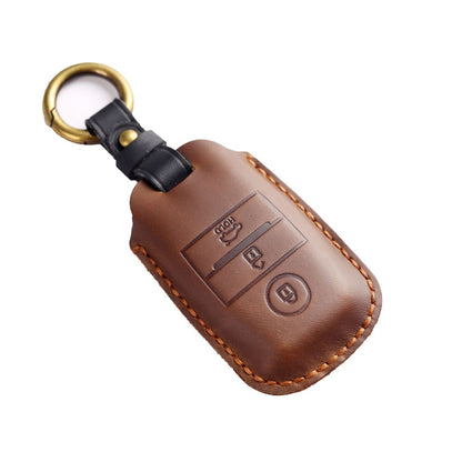 Kia K3 K4 K5 Kx3 Kx5 Leather Car Key Cover 3 Button