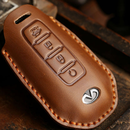 Infiniti Leather Car Key Cover 3,4 Button