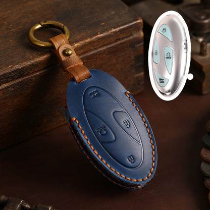 Hyundai Leather Car Key Cover 5,7 Button