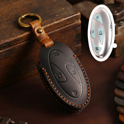 Hyundai Leather Car Key Cover 5,7 Button