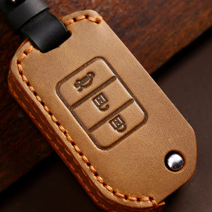 Honda Leather Car Key Cover 3 Button