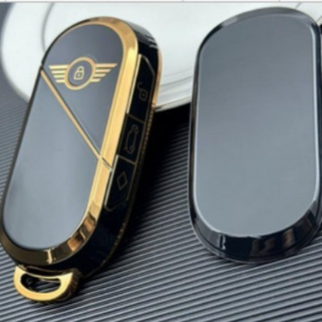 BMW Mini Car Key Case Golden Edge