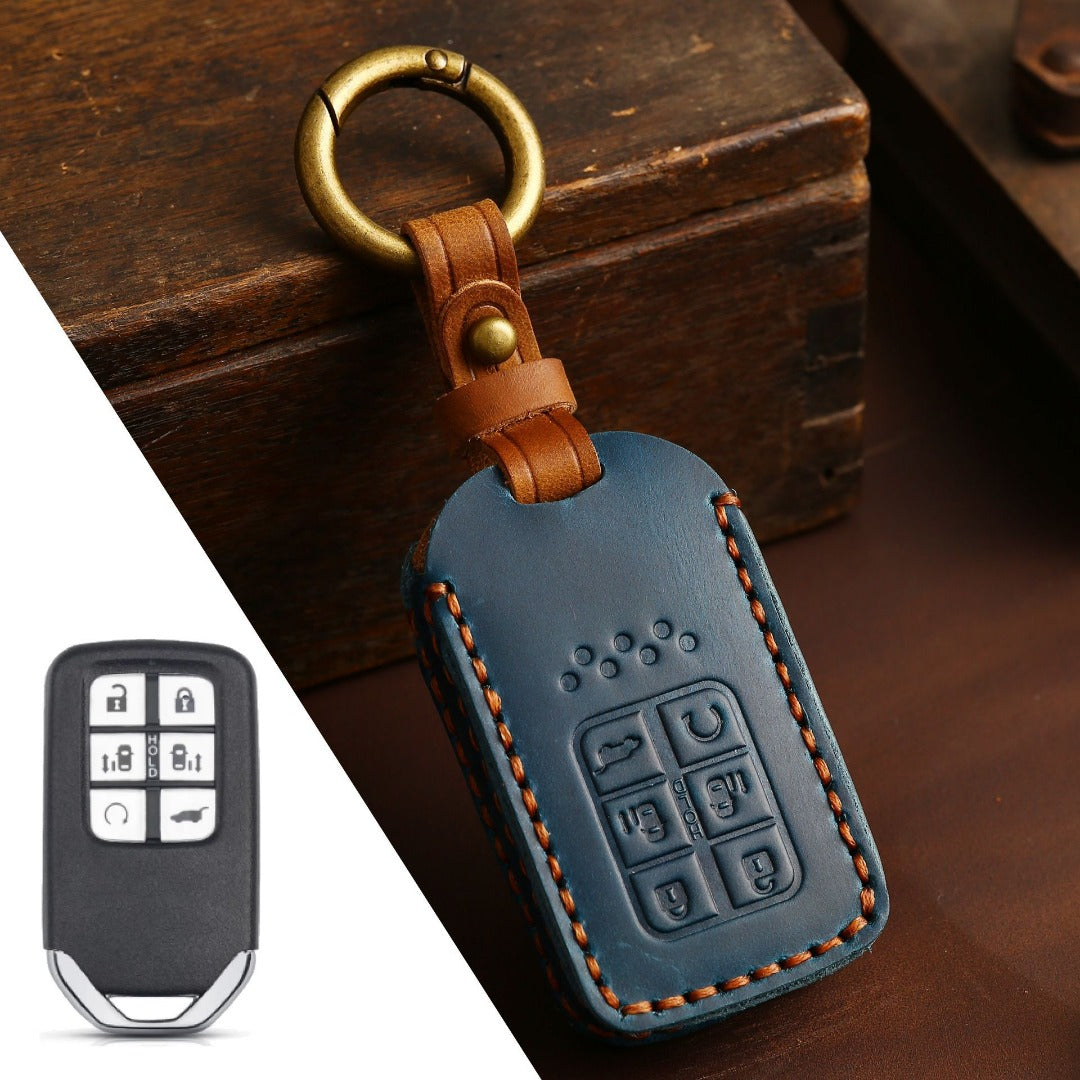 Honda CRV Lingpai XRV Civic Odyssey Elysion Accord Guandao Fit Leather Car Key Cover 2,3,4,5,6 Button