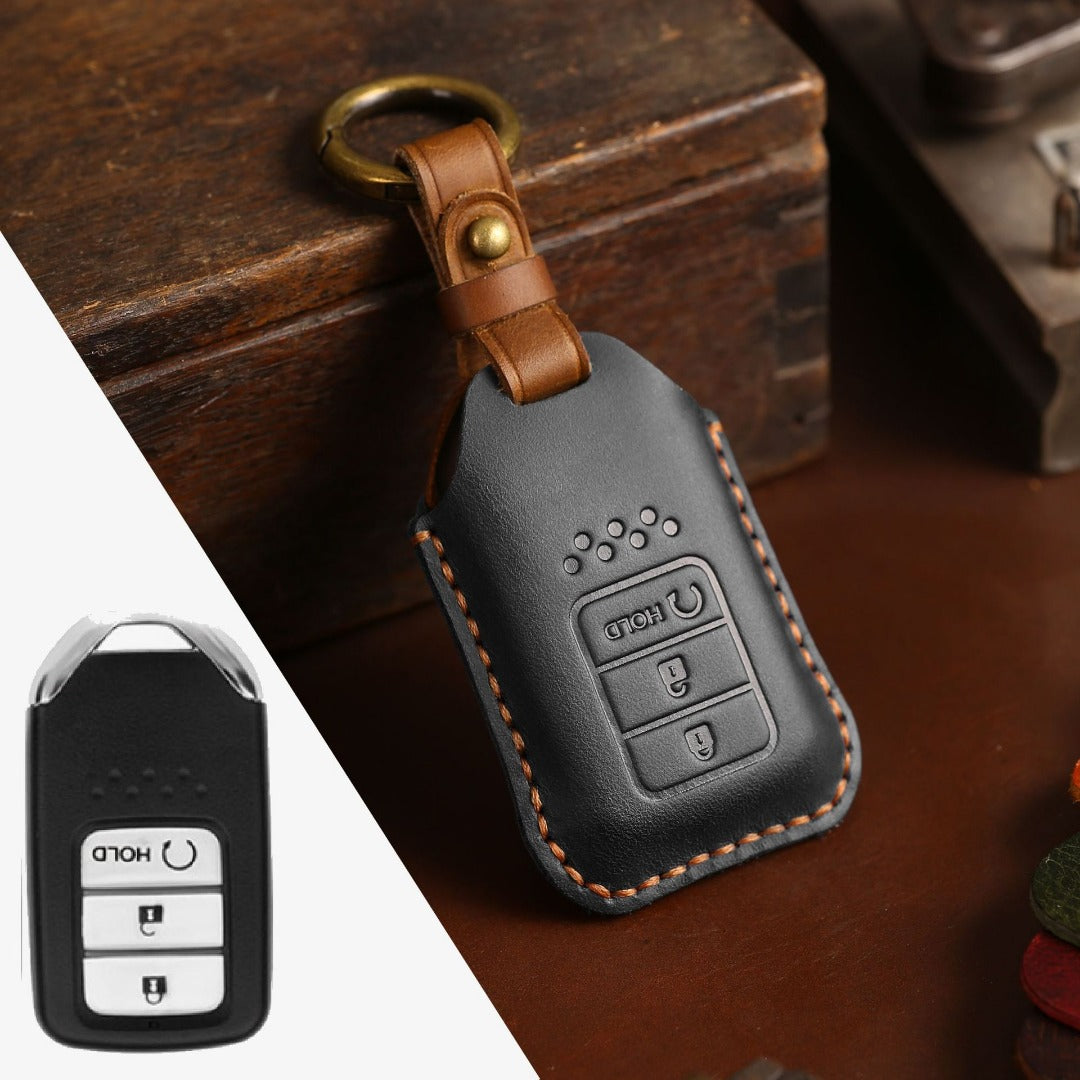 Honda CRV Lingpai XRV Civic Accord Guandao Fit Leather Car Key Cover 2,3,4,5,6 Button