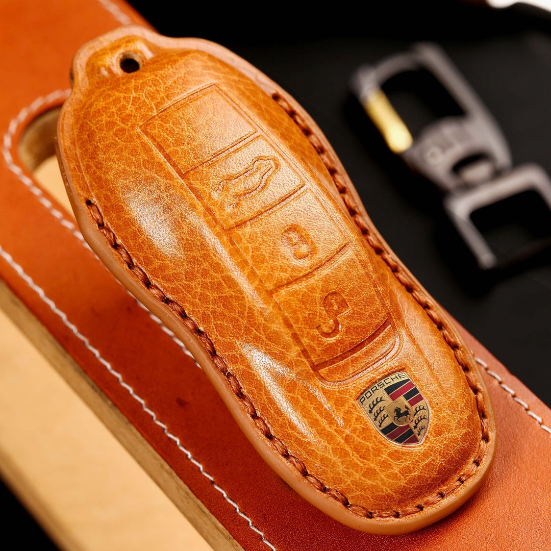 Porsche Leather Car Key Cover