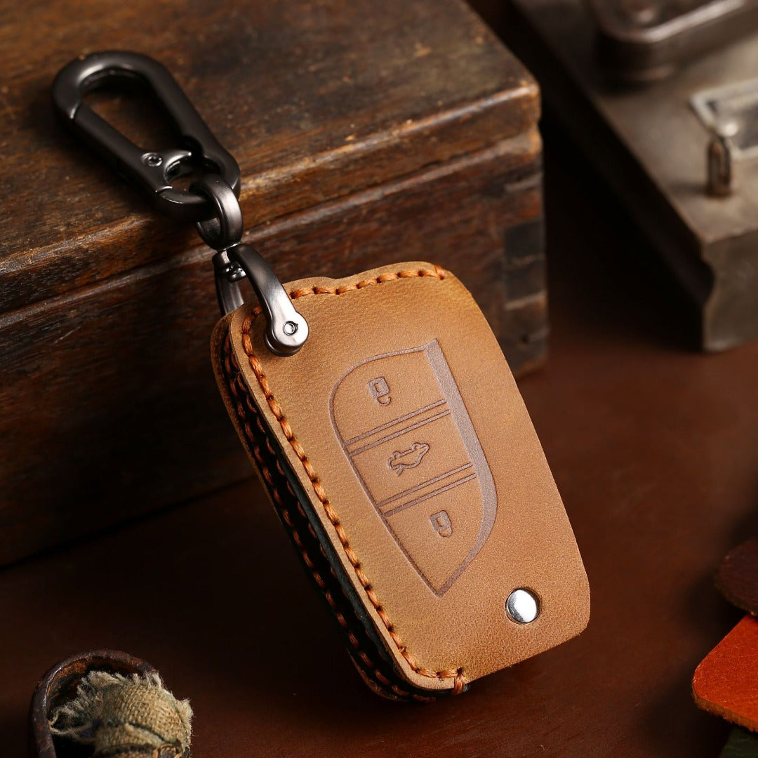 Toyota Leather Car Key Cover 3 Button