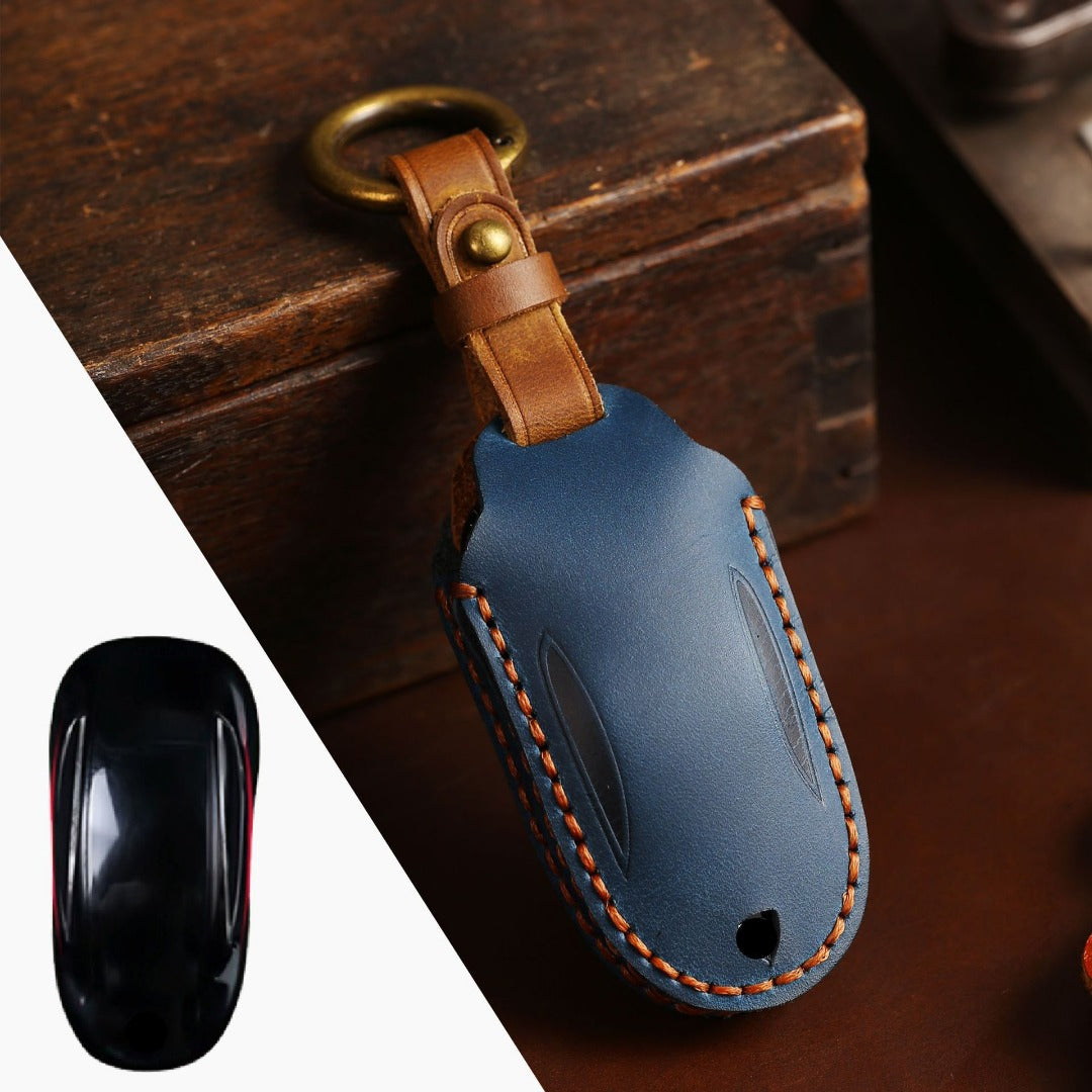 Tesla Leather Car Key Cover