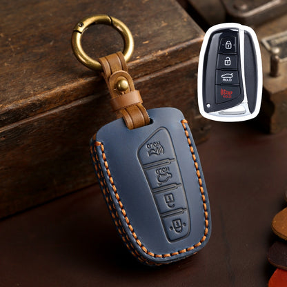 Hyundai IX45 Leather Car Key Cover 3,4 Button