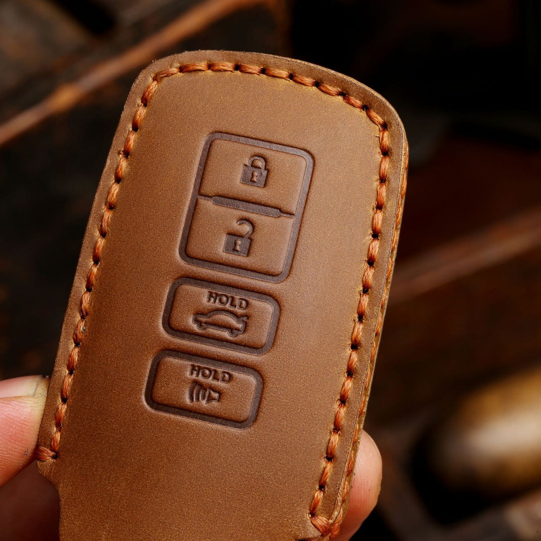 Toyota Camry Leather Car Key Cover 4 Button